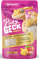 Gargeer 'Picky Geck' Growth - Premium Crested Gecko Food | High-Protein Fruit Formula for Bone & Muscle Support | No Fillers - Only Premium Ingredients | 2oz | Made in USA. Enjoy !