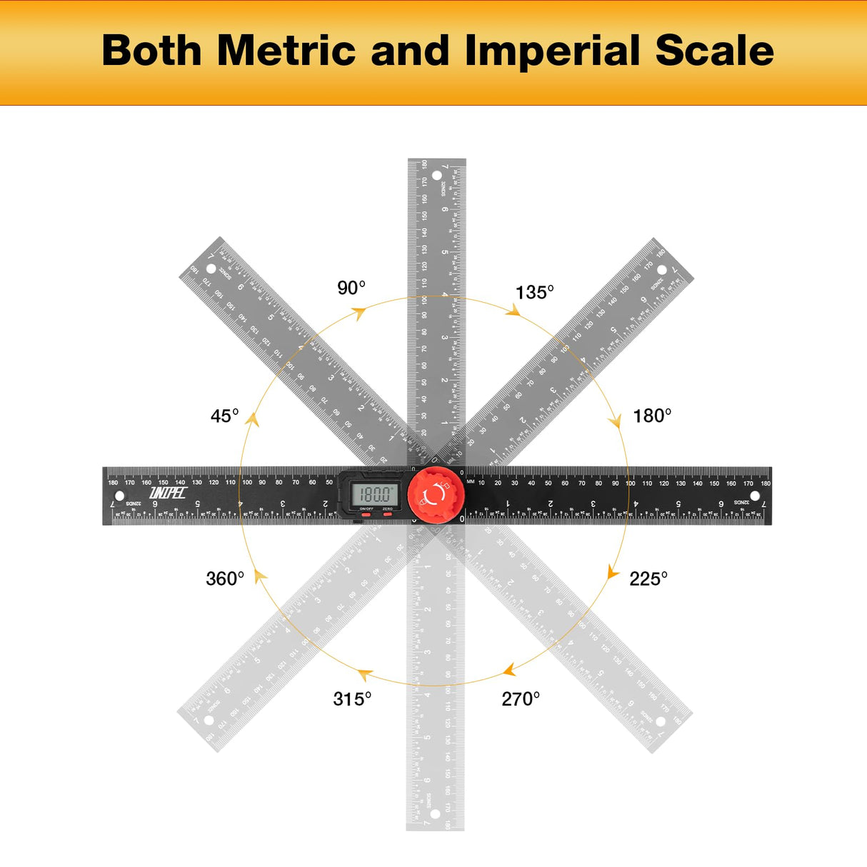 Digital Angle Finder Protractor, Angle Finder Ruler, 7inch 200mm 7inch/200mm, Angle Measuring Tool for Woodworking,Carpenter,Construction,DIY Measurement
