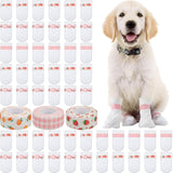Novabright 100 Pcs Disposable Dog Booties with 3/5 Roll Protectors Bandage for Paw Protection Dog Feet Covers Pet Shoes for Pets Paw Wound Recovery for Medium Large Pets (S)