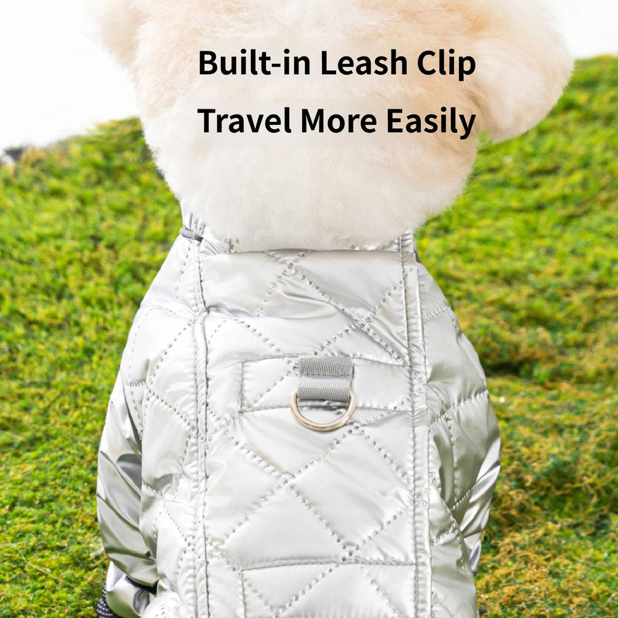 Dog Snow Suit, with Booties and Paw Protectors, Puppy Snowsuit, Silver Paw Dogs Coat, Full Body Dog Coat, Puppy Full Body Snow Suit, Water-Proof Puffer Jackets for Cold Weather, Outdoor Activity