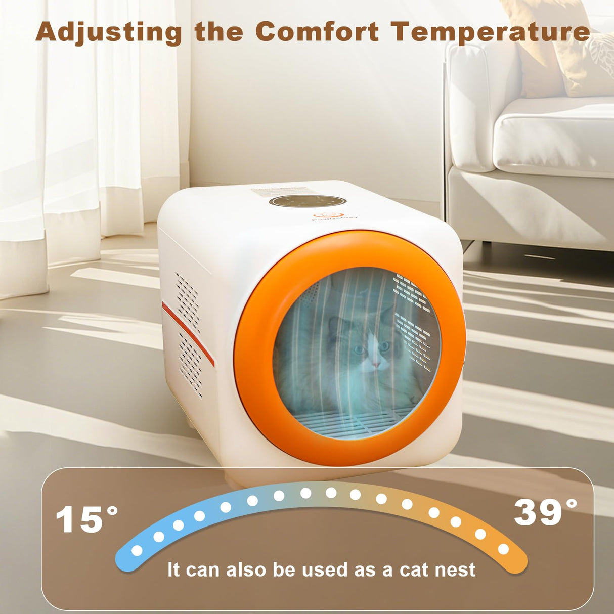 PawGalaxy Pet Dryer Box with LED 30 Million Negative Ions&Multi-Function, 360° Efficient Automatic and Quite Box for Cats, Dogs, Smart Touch Screen Temperature Control, Safe Design for Pet Hair Dryer