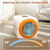 PawGalaxy Pet Dryer Box with LED 30 Million Negative Ions&Multi-Function, 360° Efficient Automatic and Quite Box for Cats, Dogs, Smart Touch Screen Temperature Control, Safe Design for Pet Hair Dryer