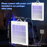 Qualirey Electric Bug Zapper Indoor, 3000V Powerful Mosquito Killer USB Powered Mosquito Zapper Lamp, Insect Traps Fly Zapper for Home, Kitchen, Bedroom, Baby Room, Office(White)