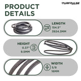 TURFPULSE Lawn Mower Deck Belt Replace 116-3455 02000611 482530 for Exmark Pioneer E/S Series Quest SP Cub Cadet M72-CT Scag SMTC-52A Replacement Part Accessories, 5/8 Inch x 154.5 Inch