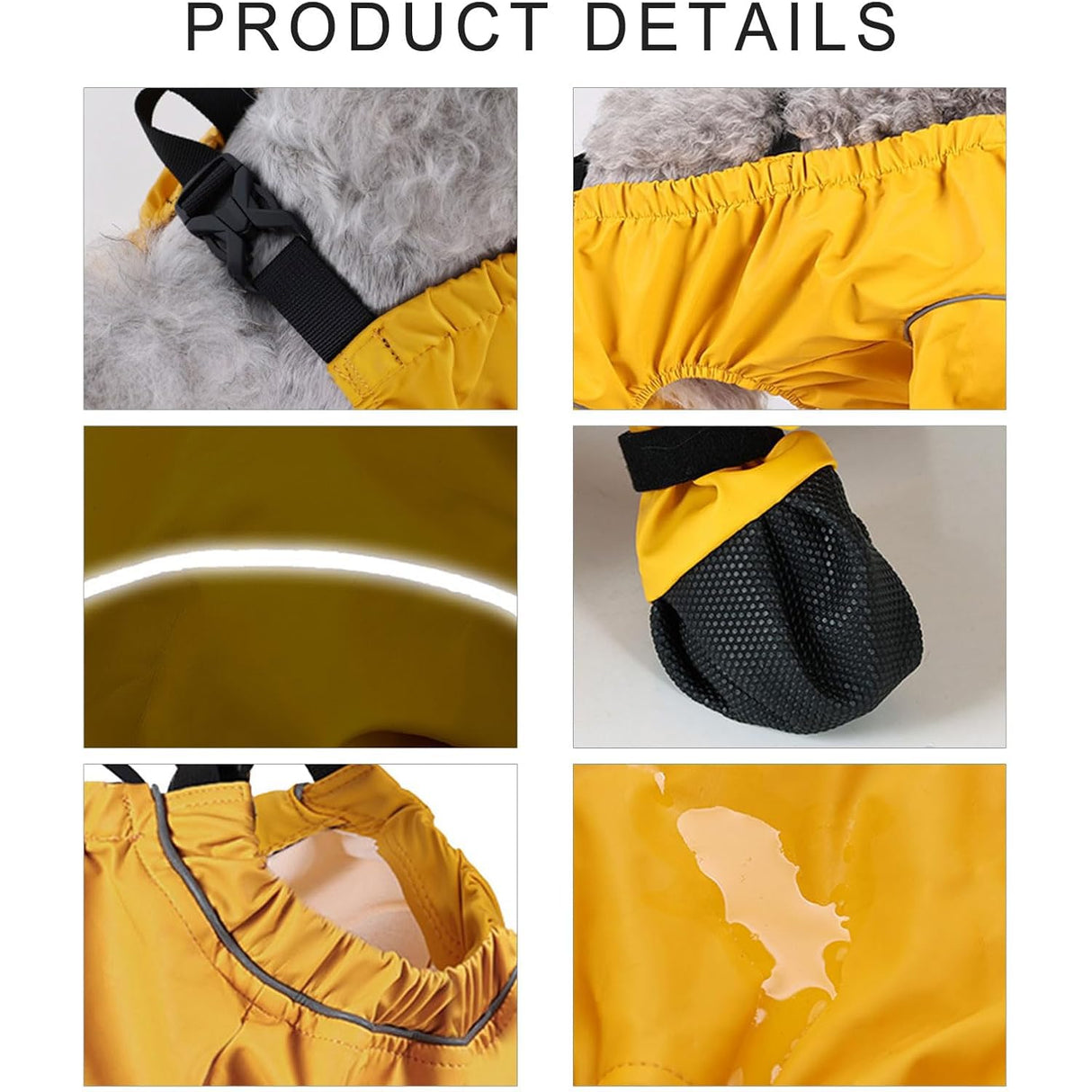 Dog Paw Boots Leggings Waterproof, Suspender Booties for Dogs Anti-Slip, Pet Paws Protector Dirty-Proof,Dog Snow Pants Shoes for Outdoor Walking Running Hiking Winter Pants Boots