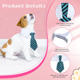 Weewooday 8 Pcs Pet Dog Cat Costume Cat Tie Collar Glasses for Small Dogs Round Metal Classic Retro Sunglasses Tie Pet Costume Tuxedo Necktie Collar Puppy Accessories Halloween Cosplay Party