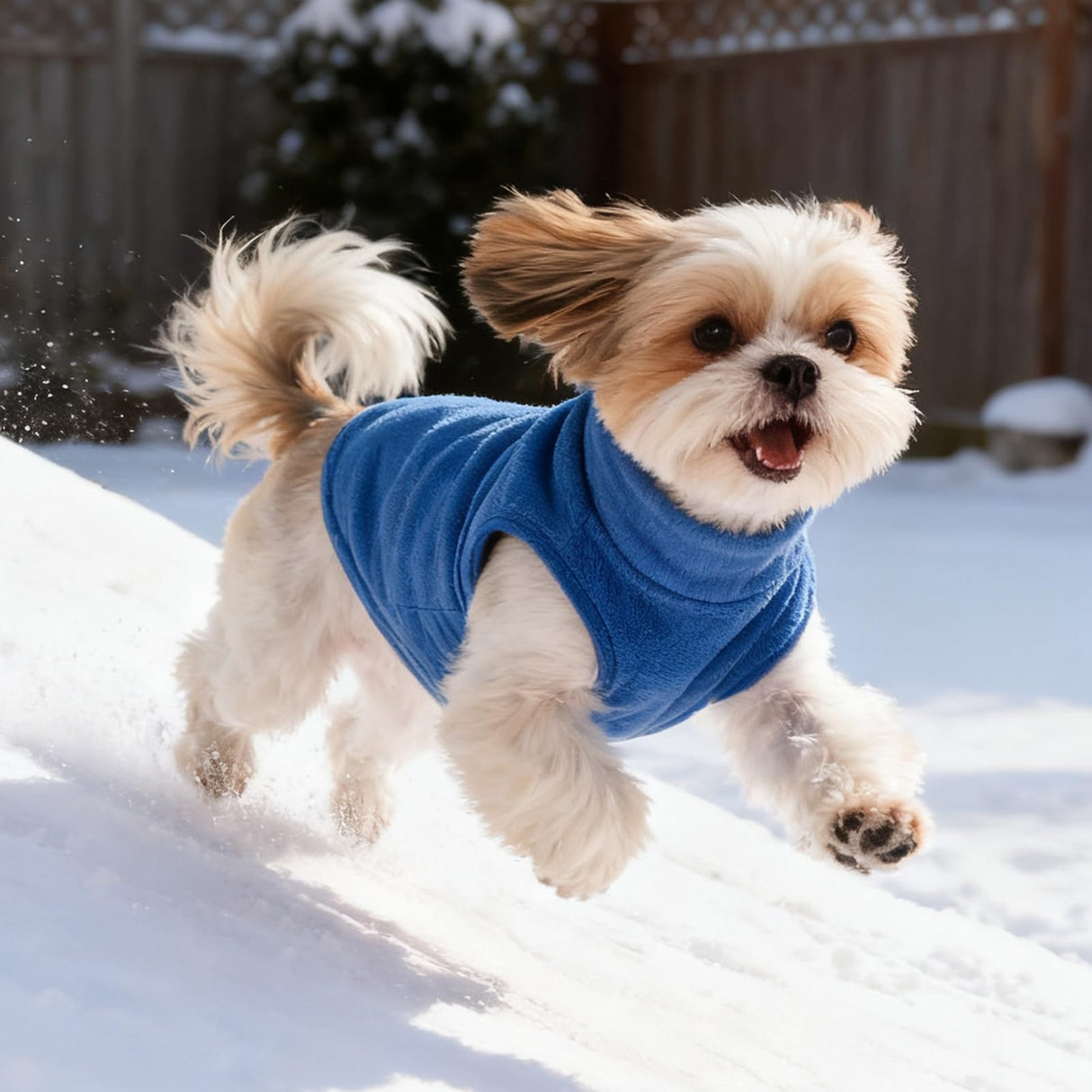 PUPTECK 3 Pack Fleece Dog Vest Sweaters Winter Coat for Small Dogs, Pullover Jacket Pet Cat Fall Clothes Puppy Sweatshirt for XS S Medium Boy Dogs, Navy&Blue&Light Blue, M