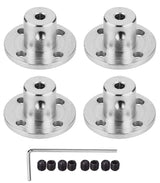 DAIER 4Pcs 2mm Flange Coupling Connector, Rigid Guide Model Coupler Accessory, Shaft Axis Fittings for DIY RC Model Motors