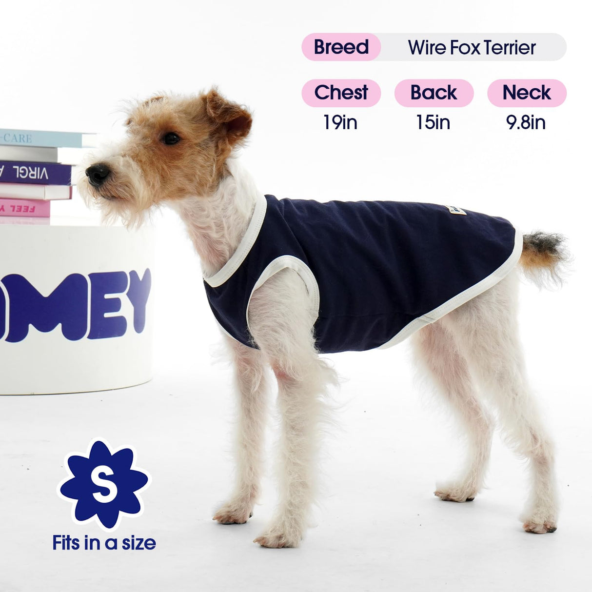FUAMEY 2 Pack Dog T-Shirts for Small Dogs,Puppy Lightweight & Breathable Sleeveless Shirts Soft Dog Tee Pet Vest T Outfit Dogs Striped Tank Tops Blue S
