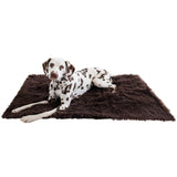 Best Friends by Sheri Calming Shag Dog Blanket – Ultra Soft Faux Fur Pet Throw, Anxiety-Relief, Lightweight Warm Bed Cover for Dogs and Cats, Machine Washable, Dark Brown, 30" x 40"