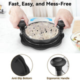 10" Pro Chicken Shredder Tool Twist Large for Kitchen, BPA-Free Food-Safe Meat Grinder, Visible Chicken Breast Meat Shredder with Strong Anti-Slip Bottom & Ergonomic Handle, Black