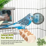 Skyygemm 2 Pieces Bird Chew Toy Wooden Foraging Toys for Birds Parrot Cork Stopper Toys Woodpecker Feeding Toy for Macaws, Small Parakeets, Conures, Budgies, Finches Conure Cockatiel