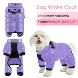 AOFITEE Dog Coat, Waterproof Dog Jacket for Winter, Warm Fullbody Dogs Snowsuit, Winter Coat for Small Dogs, Zip Up Pet Puffer Jacket Fleece Vest, Outdoor Reflective Cold Weather Pet Coats, Medium
