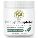 Wholistic Pet Organics Puppy Complete - Dog Multivitamin Powder - 1 Lb - Daily Dog Vitamins & Supplements for Homemade Food - Immune System, Skin, Coat & Overall Health - Small and Large Breed Puppies