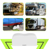 RVMATE RV Tire Covers, Dual Axle Wheel Cover (1 Pack) Fits 30"-33" Diameter Tires, Waterproof Anti-UV White Dual Tire Covers RV Accessories for Truck/Trailer