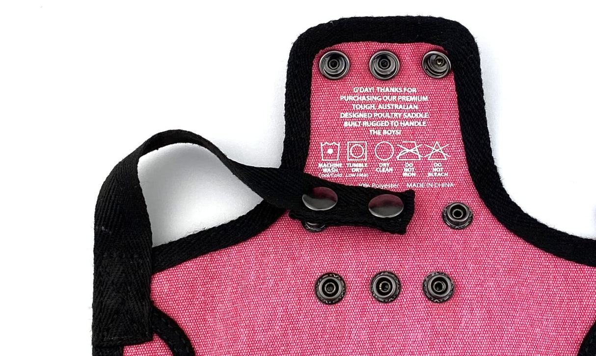 DOWN UNDER OUTDOORS 4 Pack Medium-Large Saddles with Adjustable Straps, Poultry Saver, Protector, Apron, Supplies, Care Products (Mixed Colors)