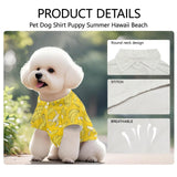Bivxisrvo Yellow Banana Dog Clothes for Medium Dogs Christmas Boy Girl Dog Shirt Soft Puppy Outfit Adorable Pet T-Shirts Puppy Summer Hawaiian Beach Polo Shirts Clothes Kitten Beach Clothing