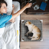 Elevated Dog Bed with 3-Sided Fence - Raised Pet Bed with Non-Slip Feet, Durable Elevated Couch for Small Dogs, Indoor/Outdoor Use with Easy-Clean Fabric