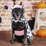 Cow Dog Costume Clothes, Dog Halloween Costumes for Small Medium Dogs, Funny Pet Costumes Milk Cows Outfit for French Bulldog Christmas Party Cosplay Puppy Cat Clothes Photo Dress up Accessories