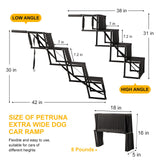 Dog Stairs for Car, Foldable Ramps for Dogs with Non-Slip Surface for Large Dogs Portable Dog Steps for Cars and SUV, Truck to 200 lbs, 4 Steps