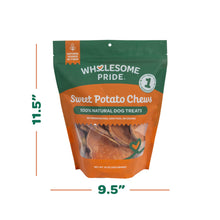 Load image into Gallery viewer, Wholesome Pride Sweet Potato Chews Dog Treats – All-Natural, Single-Ingredient, Grain-Free, 16 oz
