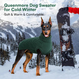 Queenmore Large Dog Sweater,Dog Sweaters for Extra Large Dogs Girls Boys,Warm Pullover Sleeveless Winter Dogs Sweaters,Pet Christmas Coat for Extra Large Breeds,Pitbull, Boxer(Green,2XL)