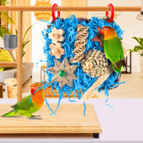 KATUMO Bird Toys, 2 Pack Bird Grass Mat Foraging Wall Toys Parrot Shredder Toys for Parakeet, Cockatiel, Conure, Lovebird, Budgie, Small to Medium Birds