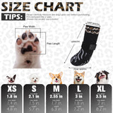 EXPAWLORER Dog Socks for Hot Pavement to Prevent Licking Paws, Anti Slip Doggie Grippy Booties Shoes for Hardwood Floors, Boots & Paw Protectors for Small Medium Large Senior Dogs Black XL