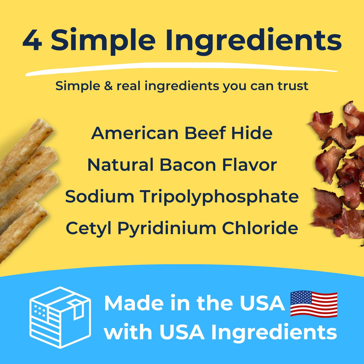 Tartar Shield Soft Rawhide Chews | Safe Dental Treats for Large Dogs | Vet VOHC Approved | Daily Bone Cleans Teeth & Gums Fresh Breath Oral Health Support | USA Made | (Large Dogs / 24 Count)