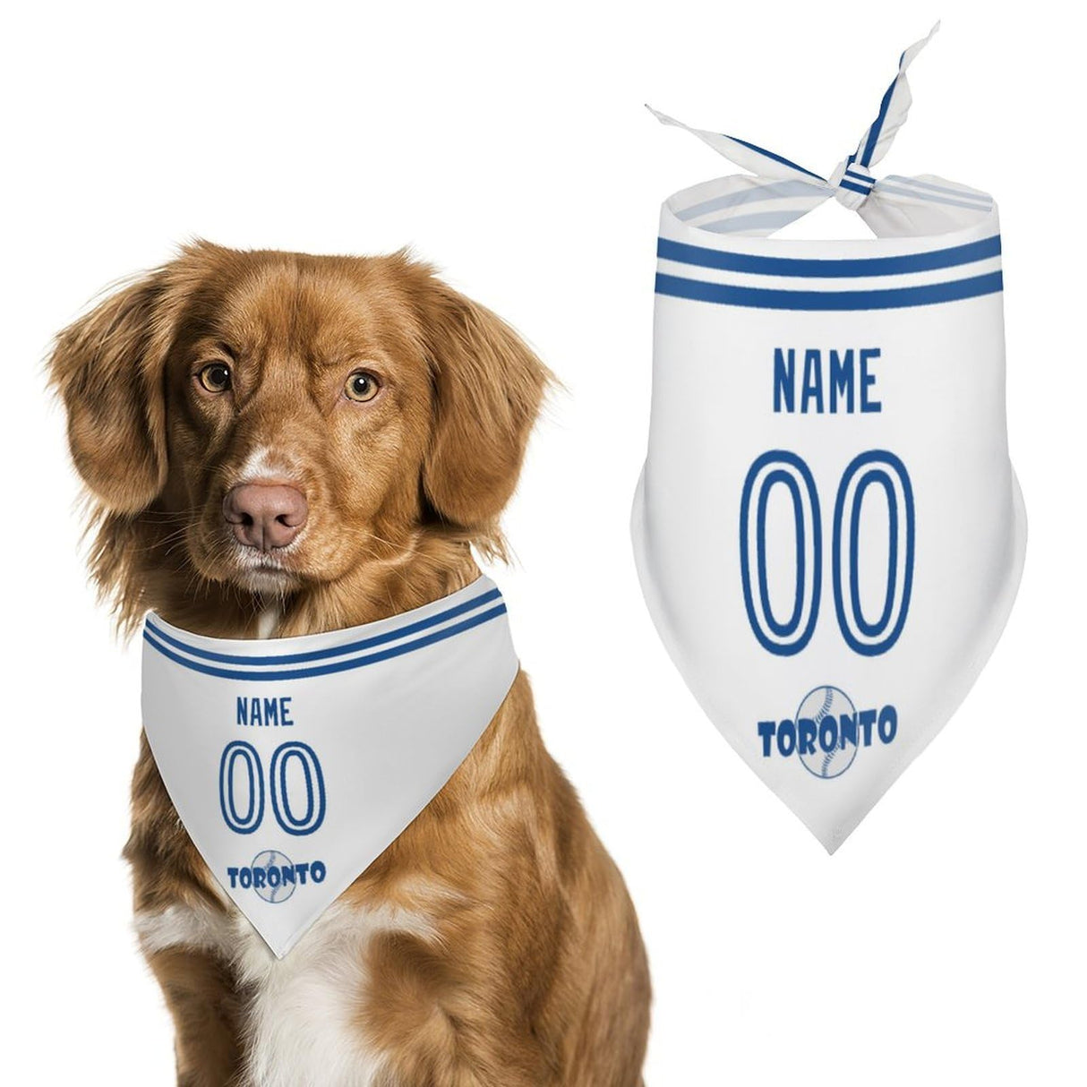 Toronto Dog Bandana Pet Gear Pet Apparel Select Any Name Any Number Gifts for Dogs Cats