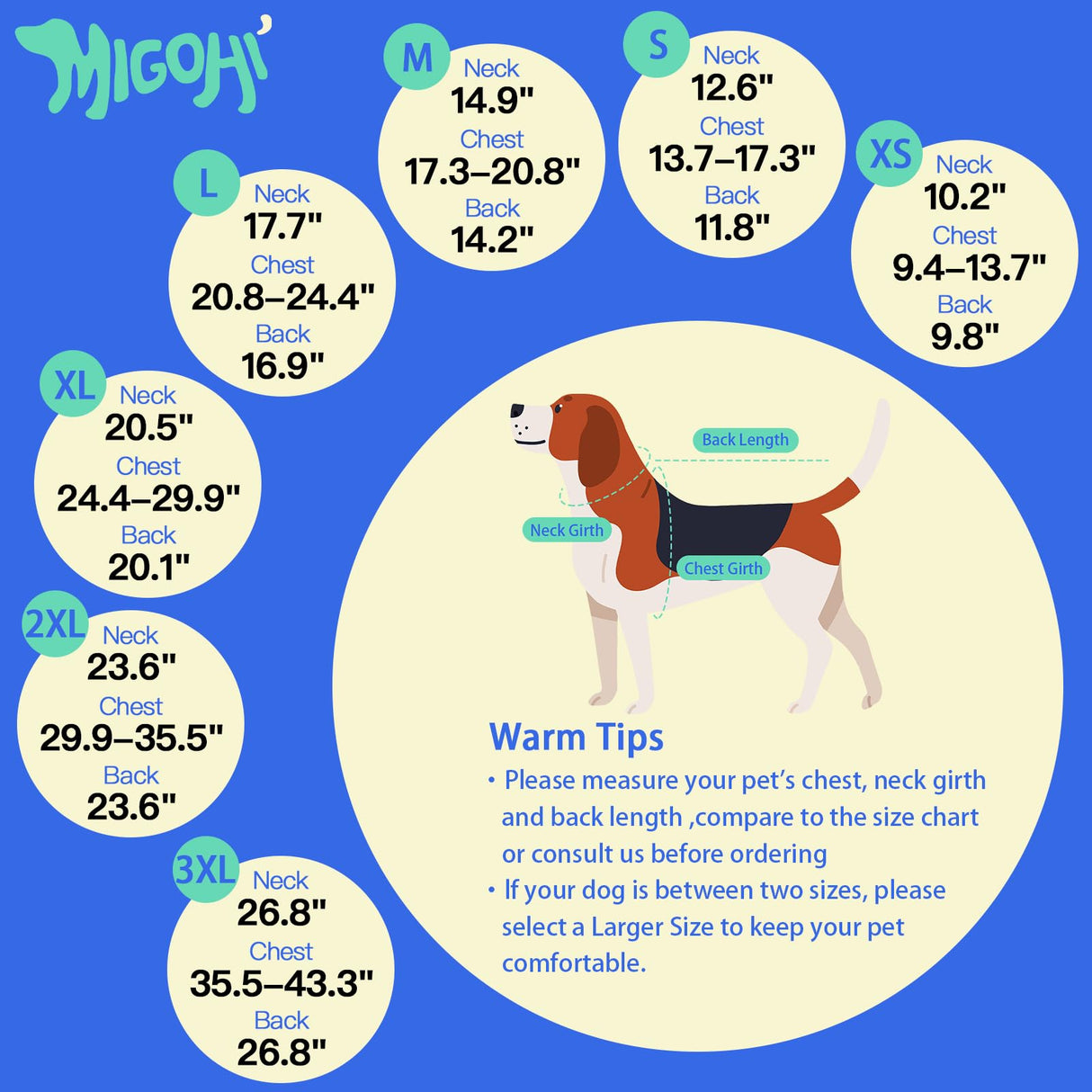 MIGOHI Warm Dog Jacket - Waterproof Small Dog Coat with Furry Collar, Windproof Dogs Fleece Vest, Reflective Cold Weather Coats for Small Dogs, Adjustable Buckle, Poodle,S,Orange