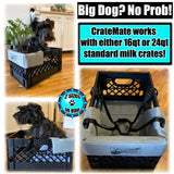 DIY Conversion/Bike Dog Carrier Package (Crate NOT Included) Padded Liner is 2 Sizes in One + 4 Point Safety Harness & Heavy Duty Fasteners Holds Pets 20lb+ for Safe Pet Bicycle Travel