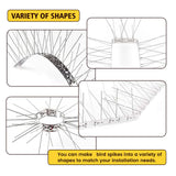 KKY 24 Pack Bird Spikes –13 inch Anti-Bird Nails Bird Repellent Metal Bird Deterant Spinners of Stainless Steel Bird Spikes for Pigeon and Other Small Birds 25.9 Ft…