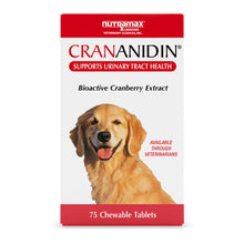 Load image into Gallery viewer, Nutramax Laboratories Crananidin Cranberry Extract Urinary Tract Health Supplement for Dogs, 75 Chewable Tablets
