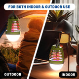 vertmuro Portable Bug Zapper Outdoor Indoor, Electric Mosquito Fly Killer Lamp with Three Lighting Mode, USB Rechargeable Light Bulb Zapper for Camping, Home, Patio (1 Pack)