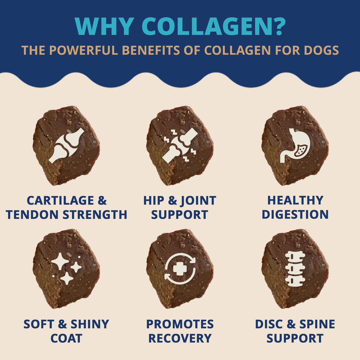 Under The Weather Collagen Chews for Dogs | Promotes Healthy Skin Coat and Stronger Hip & Joint | Improves Overall Mobility | Immunity and Anti-inflammatory Collagen for Dog Supplement | 60 Count
