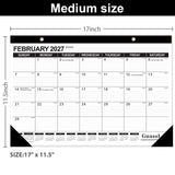GuassLee Desk Calendar 2026-2027 - 19 Months Academic Calendar 17" × 11.5" Desktop Calendar from Jun. 2026 to Dec. 2027 with Julian Date for Home School Office Desk Top Organizing