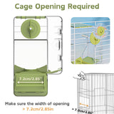 Automatic Bird Feeder, Bird Cage Feeder with Perch Multi-Functional Holder for Fruits Vegetables for Parakeet Canary Cockatiel Finch (Green)