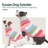 Kuoser Dog Sweater, Warm Dog Sweaters for Extra Large Dogs Girl Boy, Pet Turtleneck Knitted Pullover Jumper for Xmas Thanksgiving, Puppy Winter Vest Thermal Doggy Sweatshirt for Fall Winter, Pink 3XL
