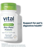 Vital Nutrients Pro Pets Probiotics for Dogs and Cats | Dog Probiotics for Digestive Health, Gut Health, Occasional Diarrhea* | Tasty Meat Flavor | Non-GMO | Hyperbiotics | 60 Micro Tablets
