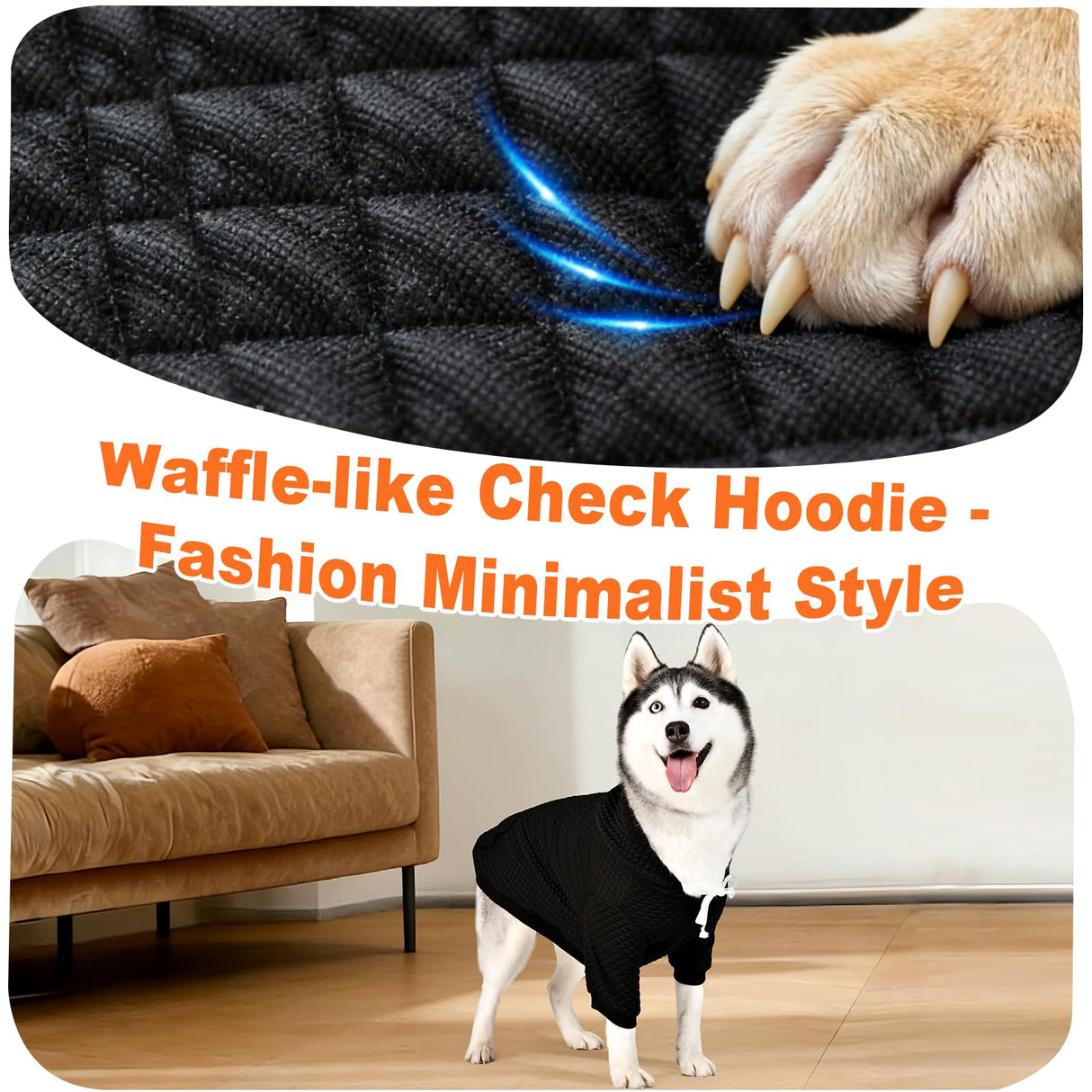 2 Pack Dog Hoodie for Medium Large Small Dogs, Soft Warm Dog Sweater Jackets Winter Fall Pet Hooded Clothes Custume Dogs Sweatshirt with Leash Hole and Pocket, Black ans Grey, ML