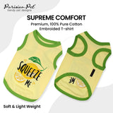 Parisian Pet Dog Shirt – 100% Cotton Shirts for Medium Dogs – Sleeveless Puppy Vest – Lightweight and Breathable Pet Apparel – Pullover Summer Dog Clothes - Stretchy Funny T Shirts for Dogs
