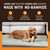 Earth Animal No Hide Chews - Long Lasting Rawhide Free Small Dog Chews Rolls, Chicken - 6 Count