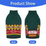 MIGOHI Warm Dachshund Sweater Soft Dog Sweater for Small Dogs | Wiener Dog Sweaters with Leash Hole Sleeveless Knitted Pullover Vest Winter Christmas Knitwear for Fall & Winter,Wiener,Pug,Green,M