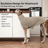 ASENKU Dog Sweater, Italian Greyhound Clothes, Warm Italian Greyhound Sweater, Turtleneck Knitted Dog Sweaters for Small Dogs, Cozy Pet Sweaters for Whippet (Small, Apricot)