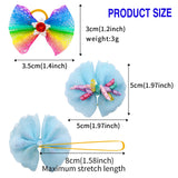 Mruq Pet 100pcs Dog Hair Bows, Small Puppy Grooming Bows with Rubber Bands - Mix Dainty Handmade Hair Accessories for Pet Yorkie and Tiny Dogs
