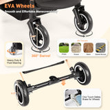 PAWLET Pet Stroller,Dog Stroller for Medium Dogs Up to 52 Lbs,Cat Strollers for 2 Cats with Waterproof Oxford Fiber Detachable Carrier,Poop Bag Dispenser,Adjustable Handle&Canopy,for Senior Dogs&Cats
