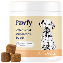 Load image into Gallery viewer, Pawfy Skin &amp; Coat with Salmon Oil - Dog Allergy Relief Chews | Advanced Licking Paws Comfort | Dog Itching Skin Relief &amp; Seasonal Allergies Support - Immune Support &amp; Coat Defense | 30 Chews (Bacon)
