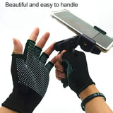 Winter Touchscreen Gloves for Women and Men, Anti-Slip Light Weight Half-Finger Gloves for Hiking, Warm Glove Cycling Driving, Cold Weather, Running, Outdoor Sports, Daily Work(5 fingers-2 Pairs)