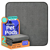 Washable Pee Pads for Dogs, Extra Large Reusable Dog Pee Pad, Waterproof Pet Mat, Dog Playpen Mats for Puppy Training Whelping Playpen Pads, Grey, 65x48 inch